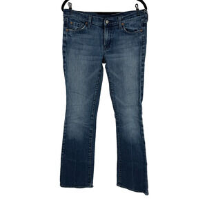7 FOR ALL MANKIND Boot Cut Low Rise Blue Denim Jeans Women's Size 32